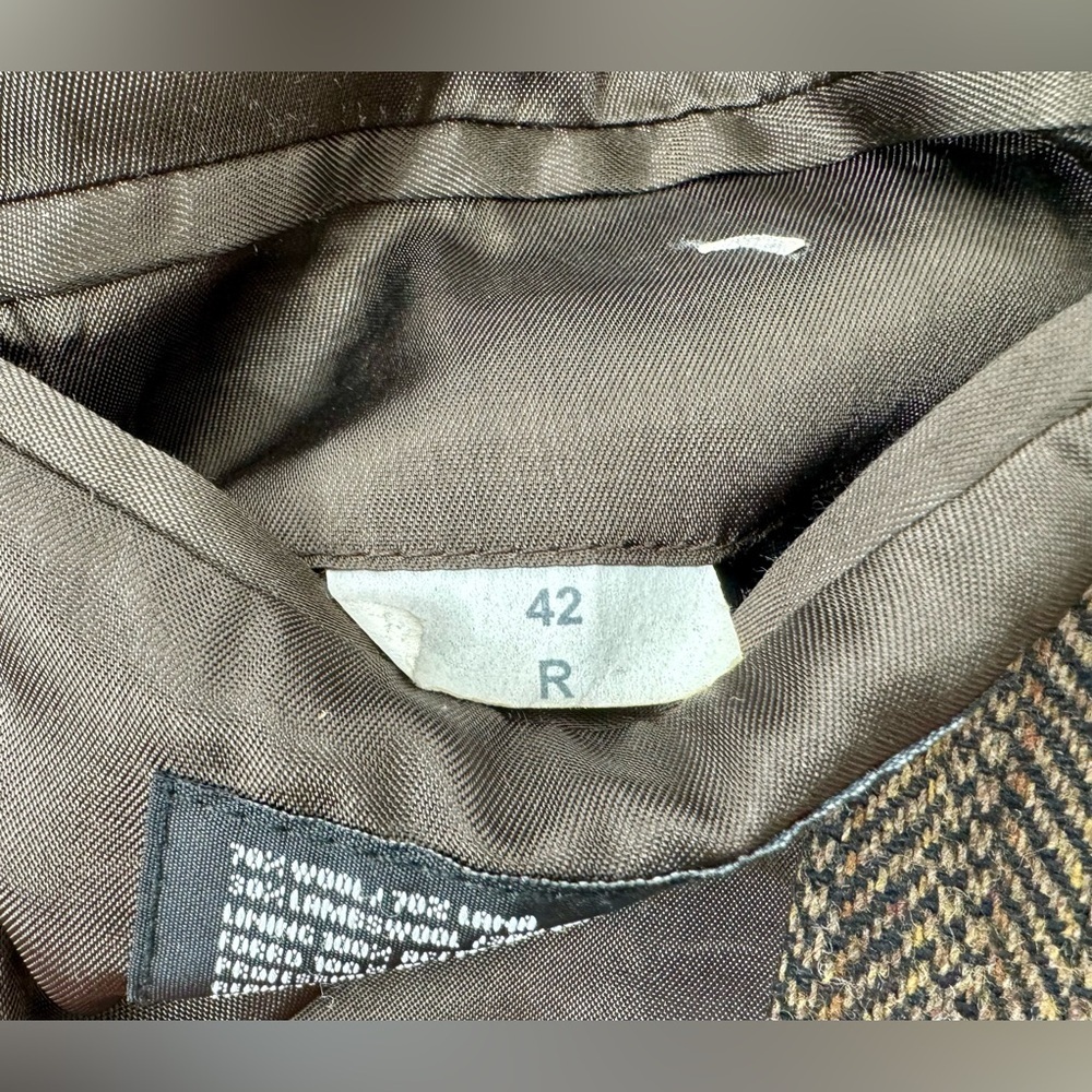 Stafford Vintage Tweed Blazer Men's 42R Classic Fit Wool & Lambswool Herringbone - Picture 12 of 12